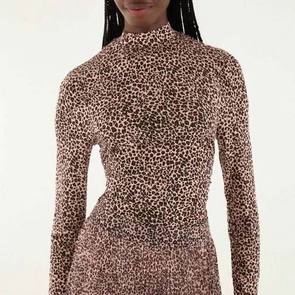 Pink Baby Leopard Jersey Blouse - Picture 3 of 3